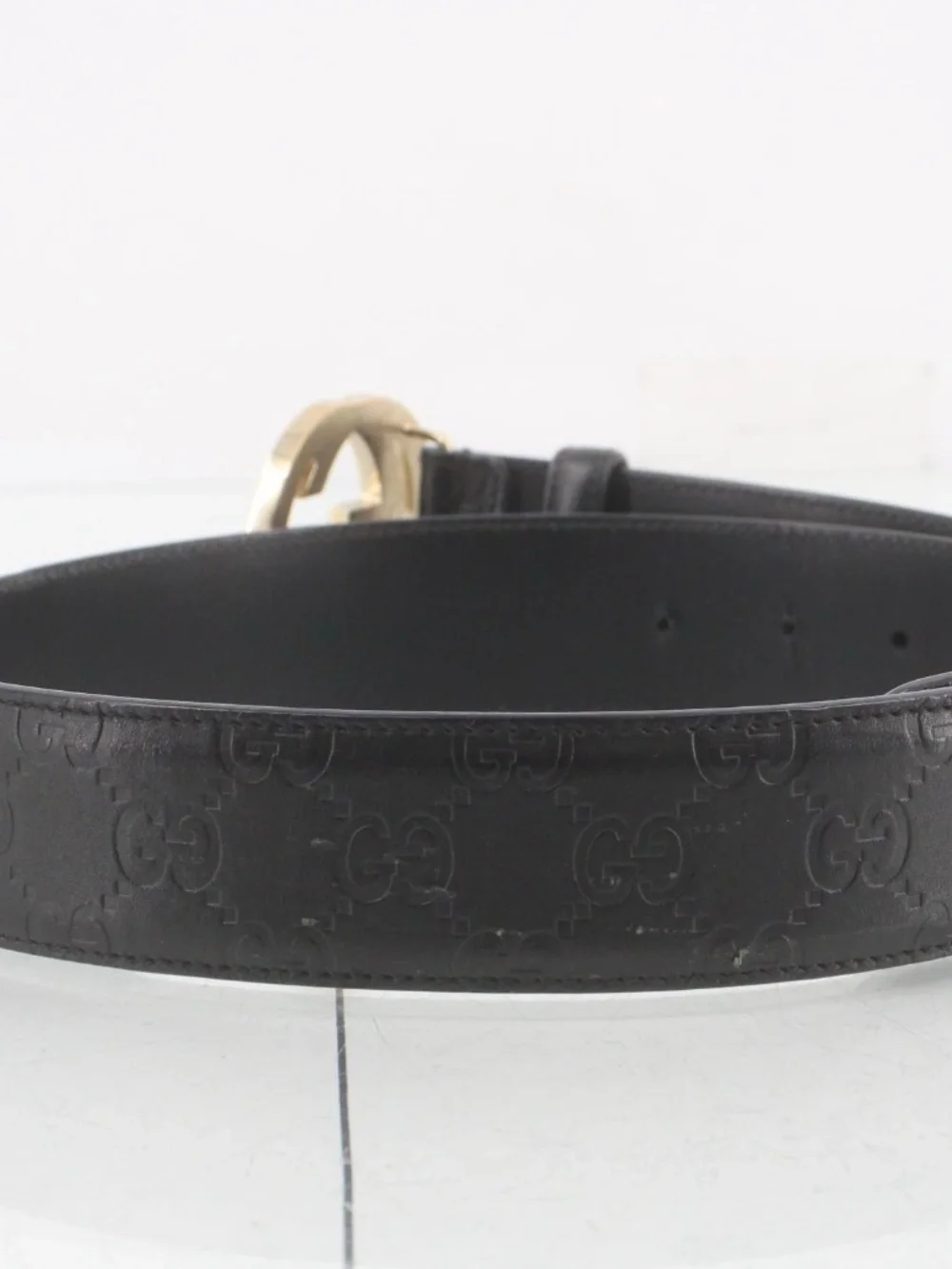 Gucci GG Interlocking Buckle Guccissima Leather Belt 80 32